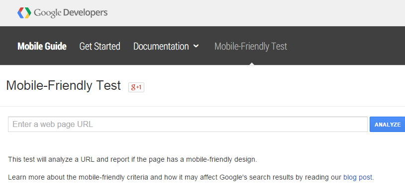 Google mobile-friendly test